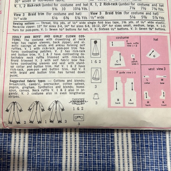 Simplicity 7162 Clown Costume Pattern - Picture 4 of 8